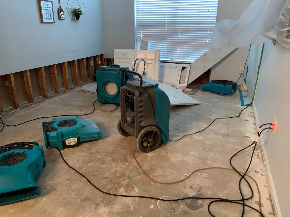 Dehumidifier in flood-cut room for Water Extraction & Removal in Fairfield